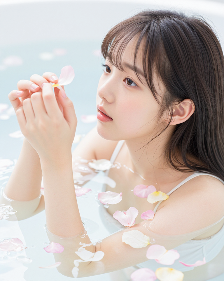 파스텔톤 꽃잎 조각